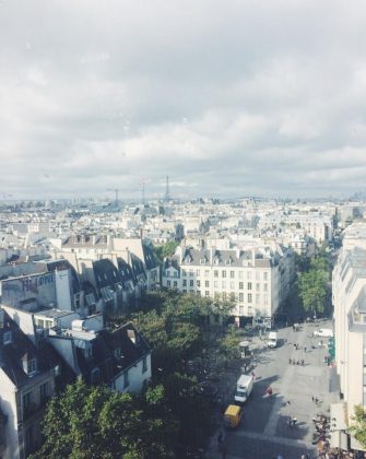 Вид на Париж с обзорной площадки Помпиду