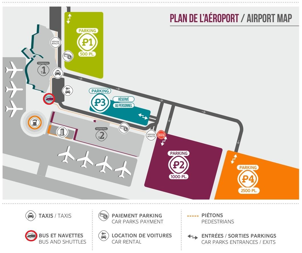 Подробная схема аэропорта Бове
