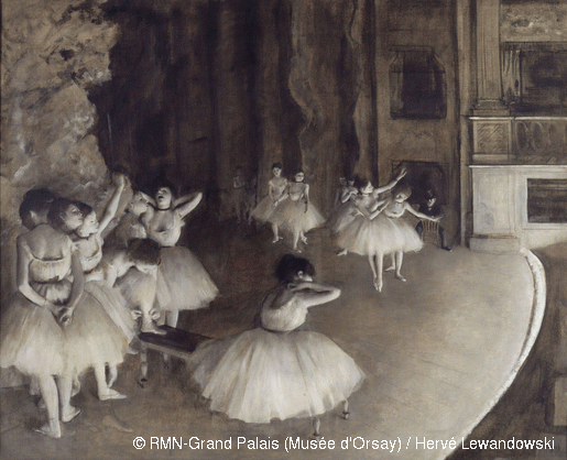 Репетиция балета на сцене (1874 г.)