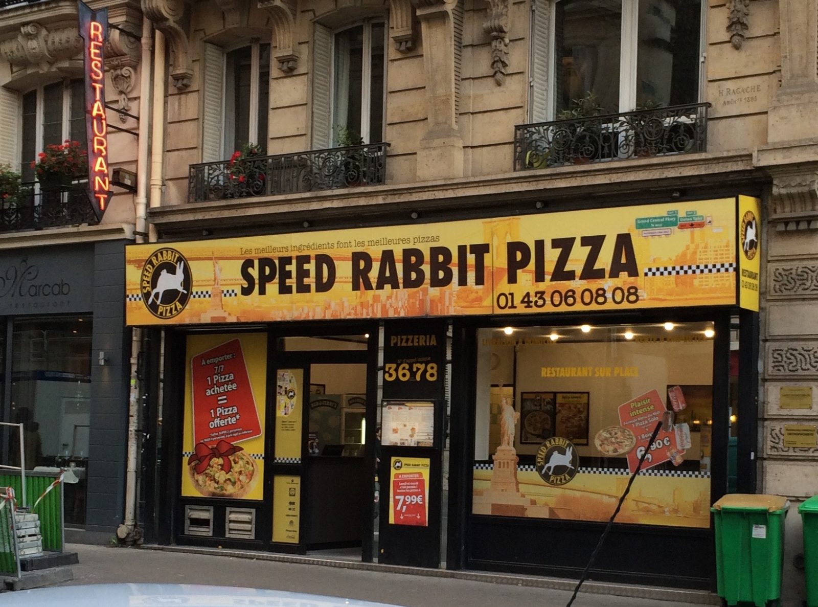 Сервис доставки Speed ​​Rabbit Pizza в Париже